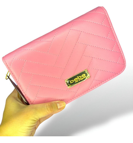 Bebe Sophia Crossbody Small Bubblegum Rosa Chicle Lisa Oro Dorado