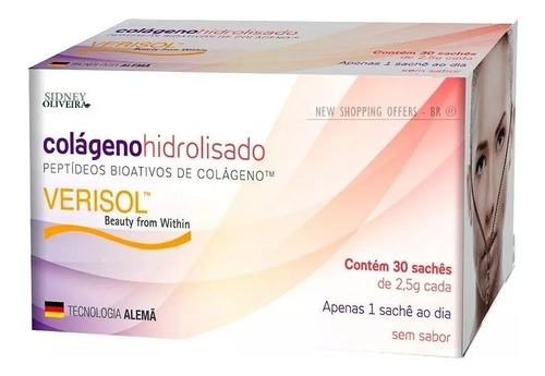 Melhor Hidrolisado  Colágeno Pó Verisol 30 Sachês 2,5g