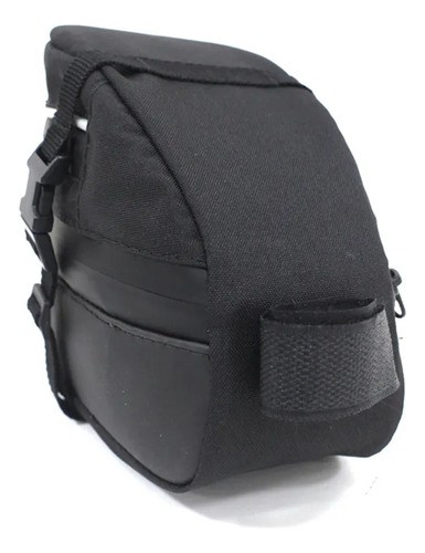 Bolsa De Selim Trail Durban Cor Preto Com Zíper Expansível