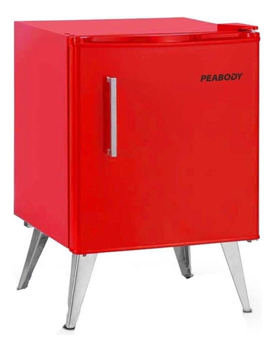 Heladera minibar Peabody Vintage 48RVI roja 50L 220V