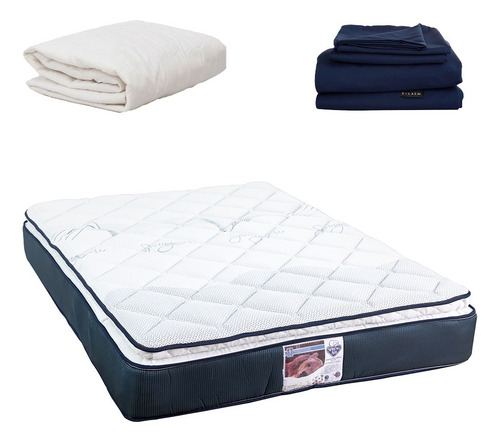Colchon Individual Spring Air Mónaco + Protector + Softy