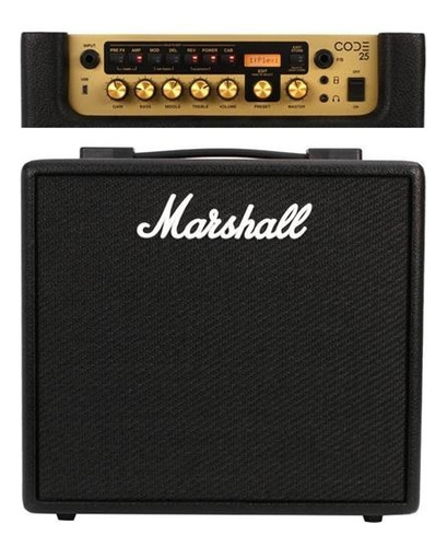 Amplificador De Guitarra Marshall Code 25w Digital Bluetooth