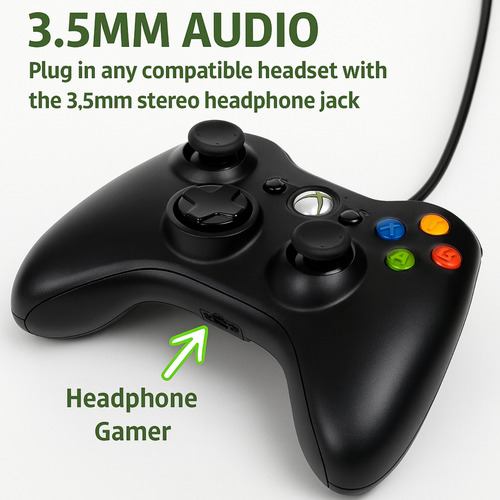 Controle Para Xbox 360 Tv/pc/android Joystick Com Fio