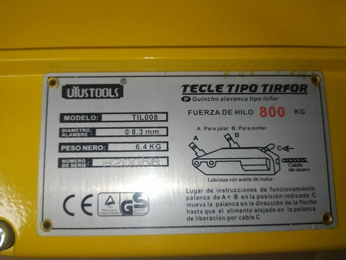 Tirfor 800 Kg Til008 Uyustools