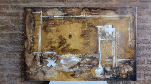 Imagen 2 de 10 de Obra De Arte Cuadro Original Tecnica Mixta Relieve