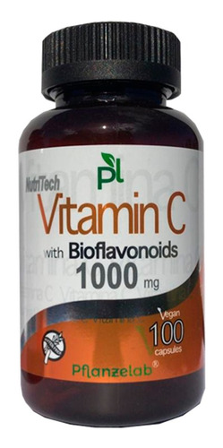 Vitamina-c 1000 Con 100 Mg Bioflavonoides 100 Caps Veganas