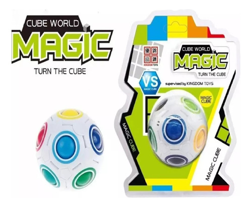 Cubo Bola Mágico Arcoíris Puzzle Juego Ingenio Fidget -441