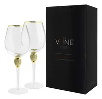 Comprar The Wine Savant Copas De Vino Grandes Con Diamantes, Copas D