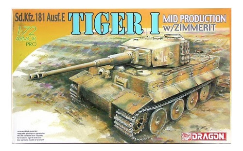 Tiger I Mid Production W/zimmerit 1/72 Dragon