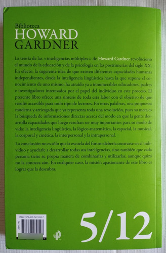 Inteligencias Múltiples Howard Gardner Libro Q (Usado)