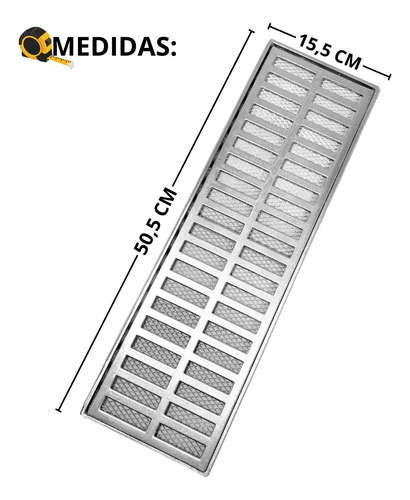 Ralo Alumínio 15x50 Com Tela P/ Quintal E Varanda