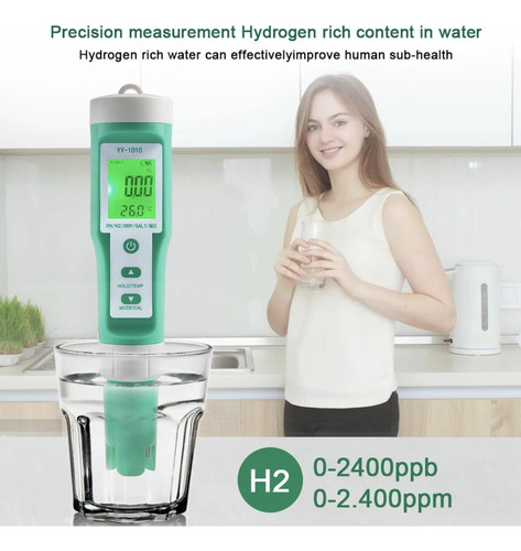 Medidor De Agua 10 En 1 Ph Ec Tds Orp Salt H2 S.g Mq F Temp