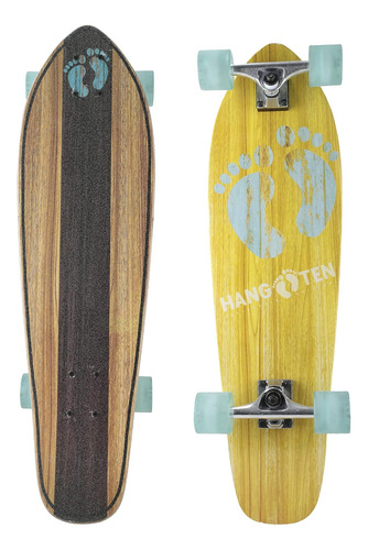 Hang Ten Cruiser Completo, Monopatín Longboard, Negro/...