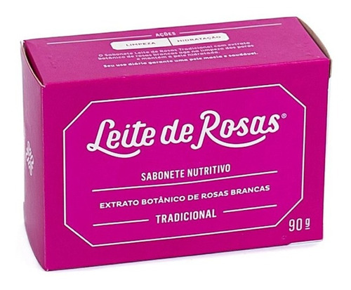 Sabão Em Barra Leite De Rosas Sabonete De 90 G