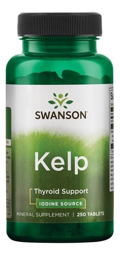 Kelp Iodo Natural 250 Tablets 225mcg Qualidade Made In Usa!