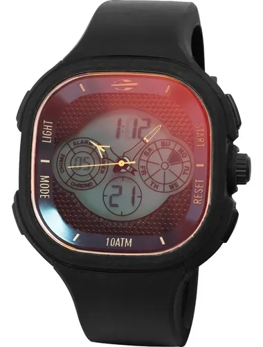 Relógio Mormaii Anadígital Masculino com Pulseira de Silicone Preto