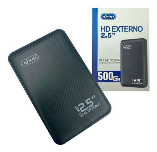 Disco rígido K-NUP HD Externo Slim para computador Playstation Slim Portátil 500GB preto