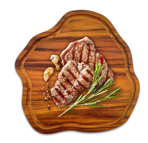 Imagem 4 de 9 de Tabua De Churrasco Carne Corte Rustica Bolacha Tora Madeira