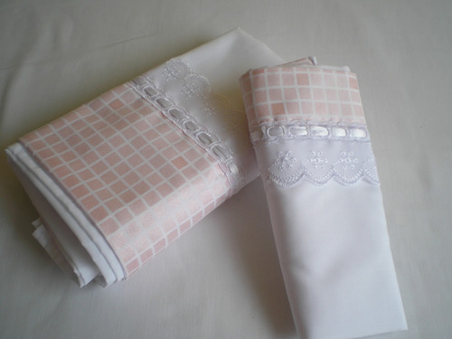 Sabanas Moices Catre, Colecho 100cmx75. 3 Piezas