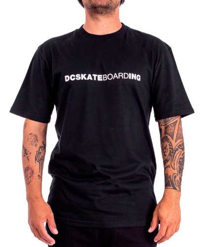 Dc Remera Lifestyle Hombre Skateboarding Negro Blw