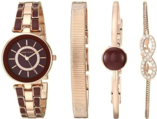 Reloj Anne Klein Crystal Accented Set Con Pulsera Para