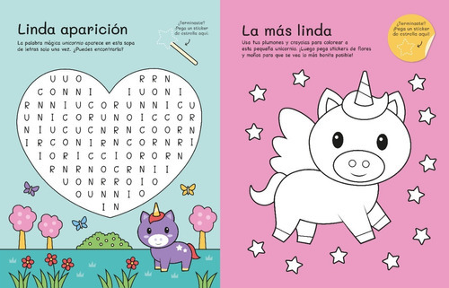 Tiernos Stickers - Unicornios - Original - Editorial V&r