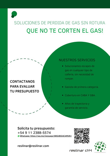 Imagen 2 de 2 de Solución Perdida Gas Sin Roturas-gasista Matriculadocaba-gba