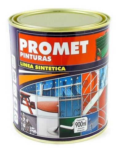 Imagen 1 de 3 de Pintura Fondo Antióxido Para Herrería 900 Ml Gris - Promet