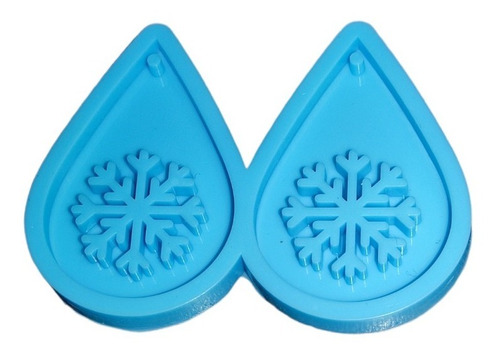 Molde Silicona Aretes Gota Copo De Nieve Resina Accesorios