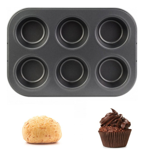 Forma Cup Cake Bolinho Empada Assadeira Antiaderente Oferta