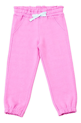 Pantalón De Buzo Bebe Paper Bag Rosado Corona