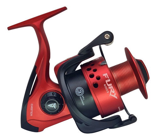 Imagen 1 de 3 de Reel Frontal Caster Fury 6003 Pesca Variada Rio Mar 3 Rulemanes Lance Costa Capacidad Tanza 0.40/220