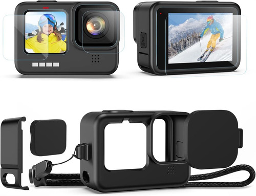 Funda De Silicona Para Gopro Hero 11/10/9 Black + Accesorios