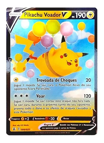 Carta Pokémon Pikachu Voador V (06/25) - Celebrações