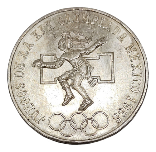 Moneda 25 Pesos Plata Ley 720 Olimpiadas En México 1968