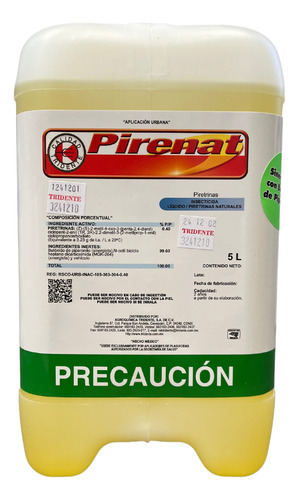 Pirenat 5 Lt Piretrinas Naturales Mosquito Hormiga Mosca