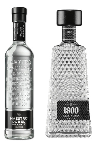 1 Teq 1800 Cristal 700ml Y 1 Maestro Dobel Diamante 700 Ml
