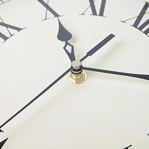Lafocuse Reloj De Pared Blanco Marfil Tradicional Clásico Nú
