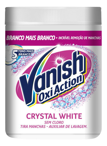 Vanish Crystal White Removedor De Manchas, Branco 5 Tons+