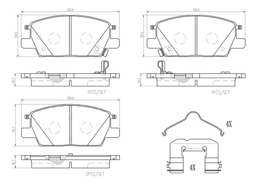 Brembo Balatas Chevrolet Malibu Ls 2018-2020 Delantero