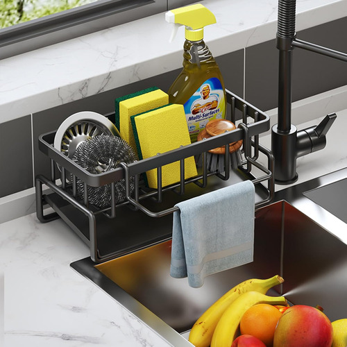 Soporte De Esponja Para Fregadero De Cocina, Con Dos Portaes
