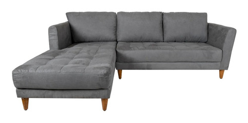 Sala Esquinera Escuadra Minimalista Moderna Sillones Salas Color Gris