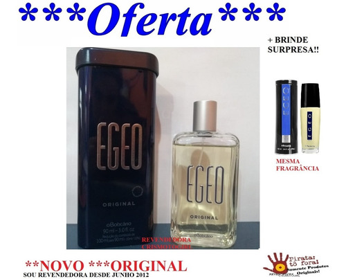 Boticário Egeo Original (mesmo Que Egeo Man) 90ml +brinde Su