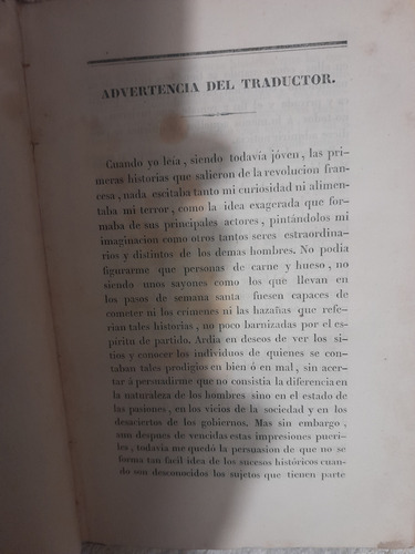 Historia De La Revolución Francesa, M.a.thiers,tomo I, 1840. (Usado)