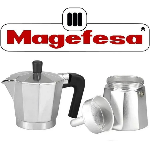 Imagen 4 de 8 de Cafetera Italiana Express Moka 3.tz Aluminio Magefesa España
