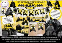 Comprar Kit Imprimible Candy  Bar Editable Batman 100% Editable