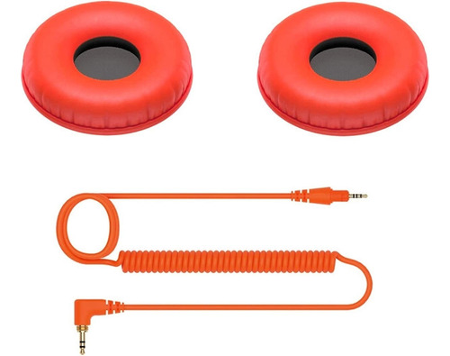 Almohadillas Y Cable Naranja Para Pioneer Hdj-cue1 Hccp08m