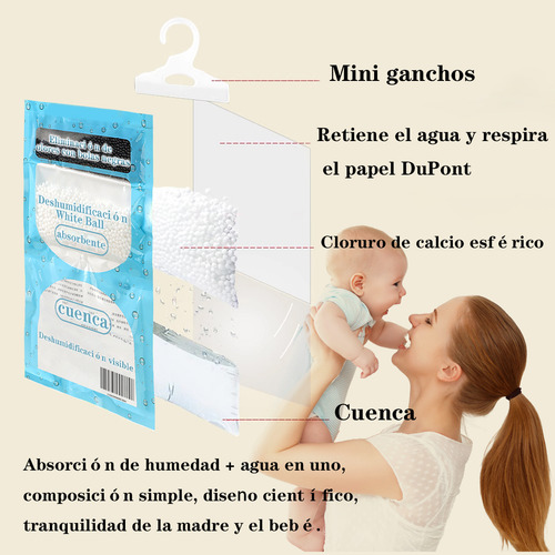 Bolsas Deshumidificadora Antimoho Absorve Humedad Closet 16z