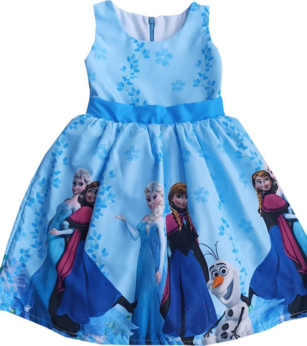 Vestidos Para Niñas De Disney Frozen Ana Y Elsa - H