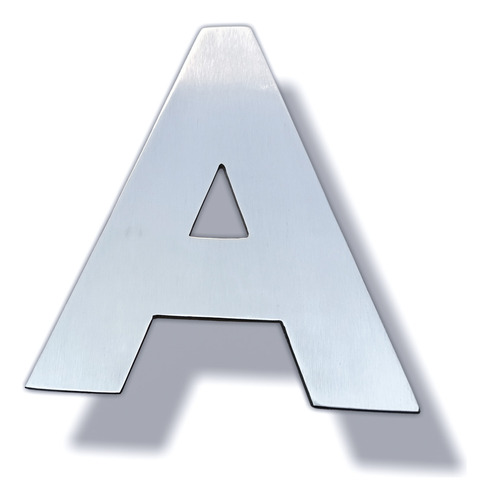 Numeros Para Casa 18cm Flotados Acero Inoxidable Uso Rudo Plateado / A - Letra